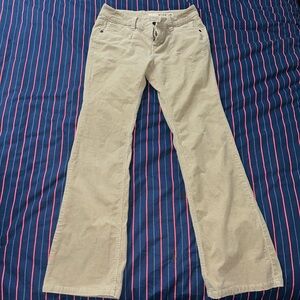 Women’s Beige Corduroy Jeans - Flared Fit